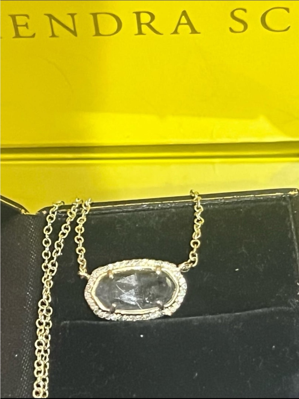 Kendra Scott Elisa lux Necklace light gold embellished created with color bar